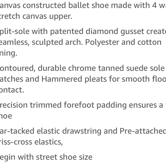 Capezio Juliet Canvas Ballet Shoes 🩰 - Picture 4 of 4